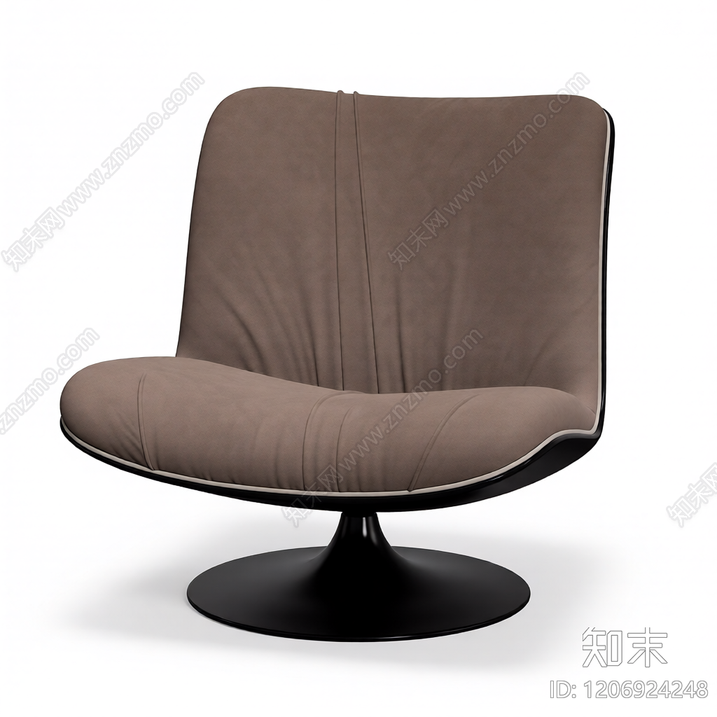 现代弧形扶手椅3D模型下载【ID:1206924248】