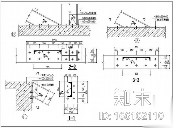 某房地产项目后加钢楼梯结构设计图cad施工图下载【ID:166102110】