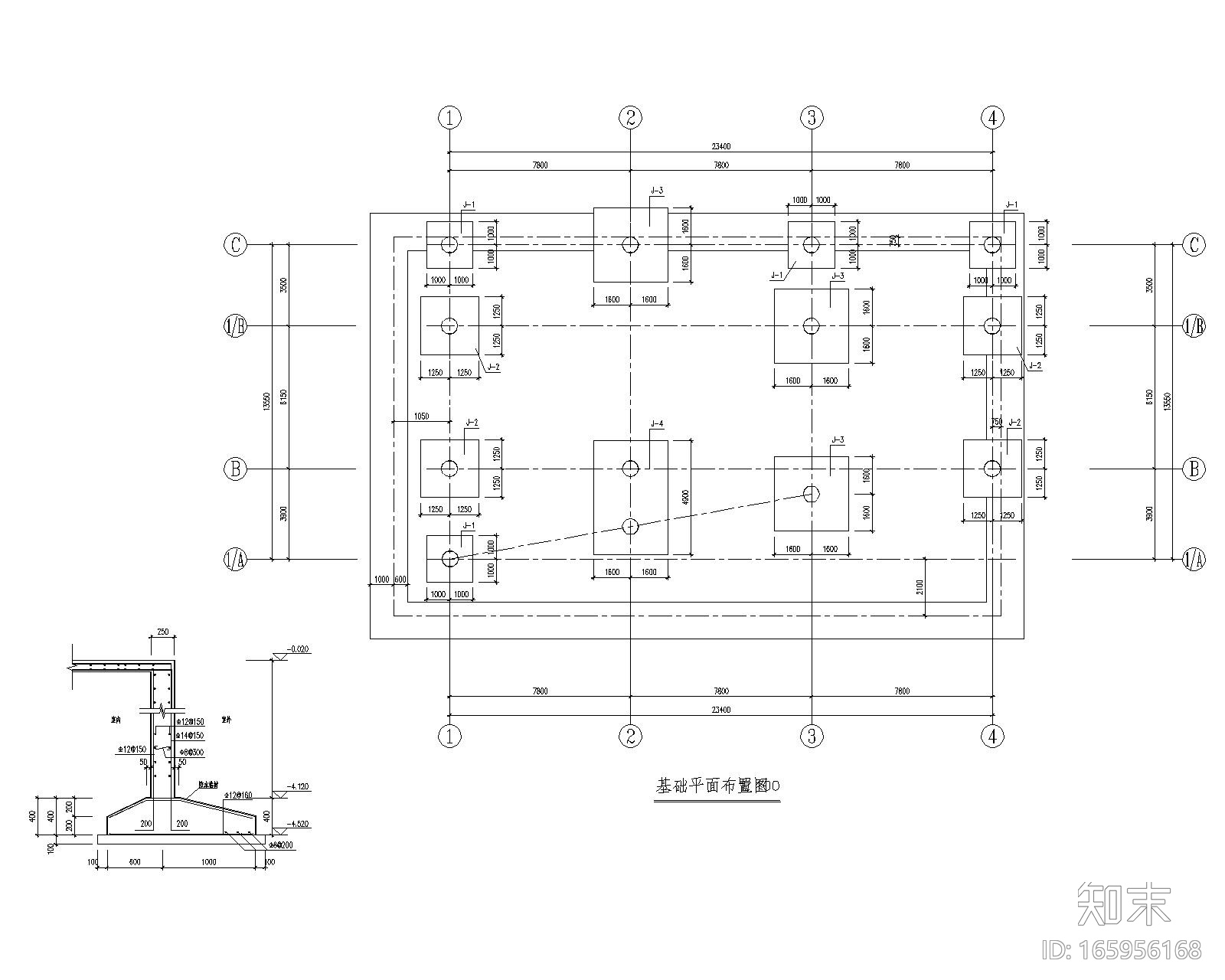 某二层别墅钢结构框架施工图（CAD）cad施工图下载【ID:165956168】