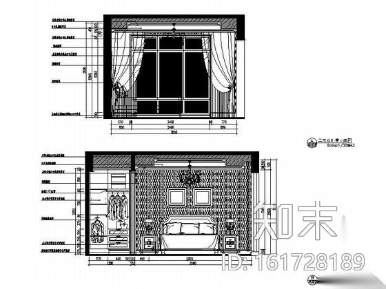 [绍兴]法式园林社区联排别墅样板房室内装修施工图施工图下载【ID:161728189】