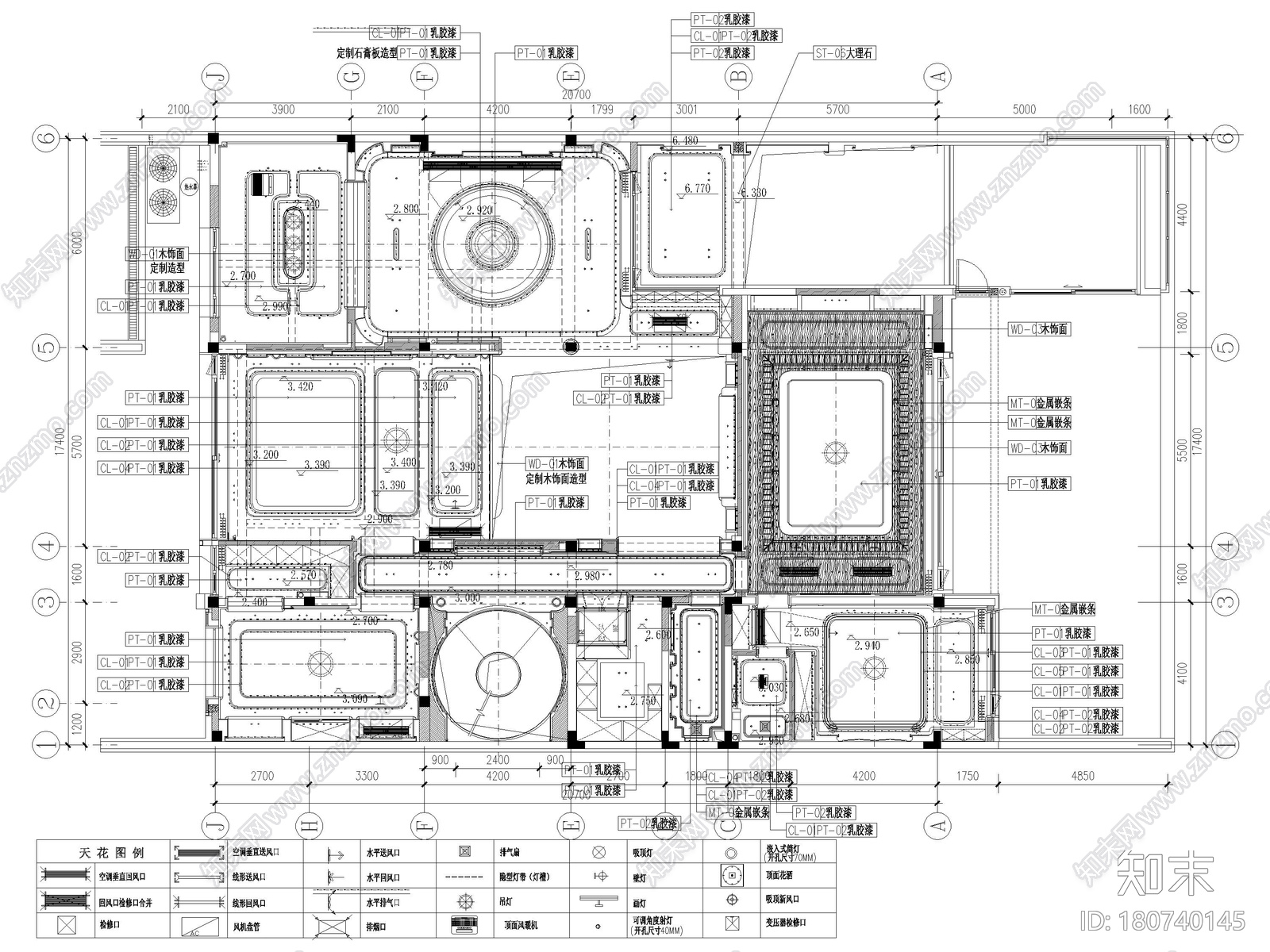 [江苏]1200㎡二层五居室别墅设计全套施工图cad施工图下载【ID:180740145】