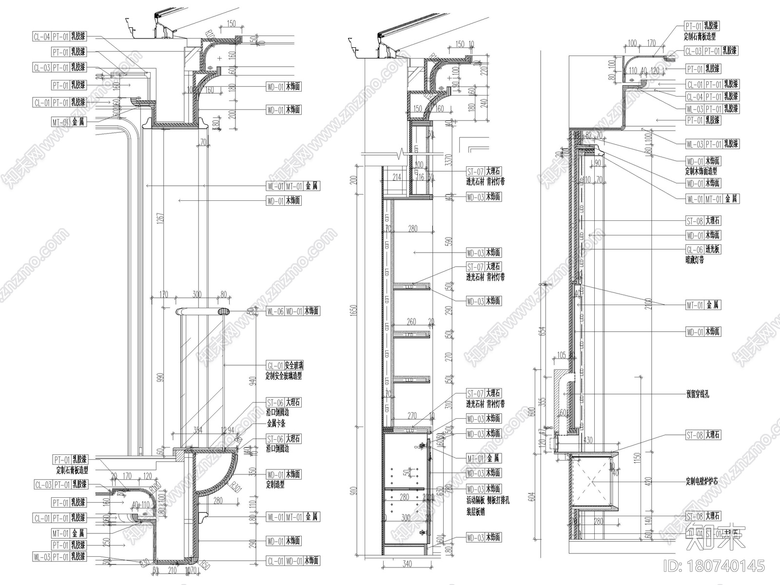 [江苏]1200㎡二层五居室别墅设计全套施工图cad施工图下载【ID:180740145】