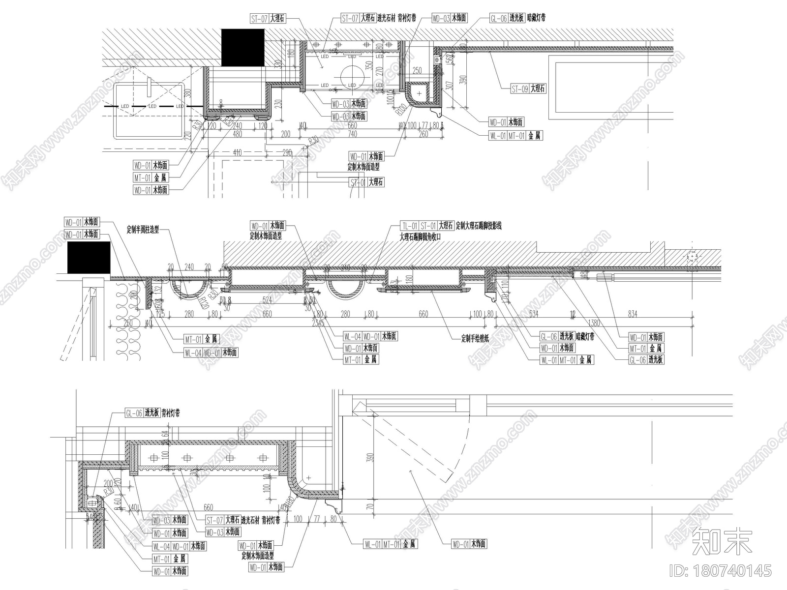 [江苏]1200㎡二层五居室别墅设计全套施工图cad施工图下载【ID:180740145】