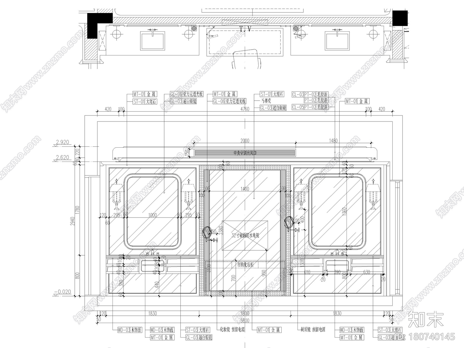 [江苏]1200㎡二层五居室别墅设计全套施工图cad施工图下载【ID:180740145】