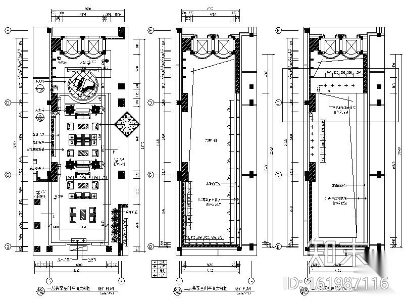 某国际酒店客房楼公共空间室内装修图cad施工图下载【ID:161987116】