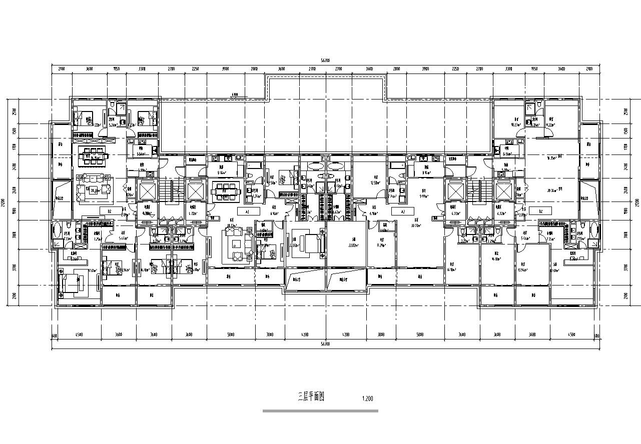 [浙江]杭州商品住宅区建筑施工图设计（CAD）cad施工图下载【ID:166578134】