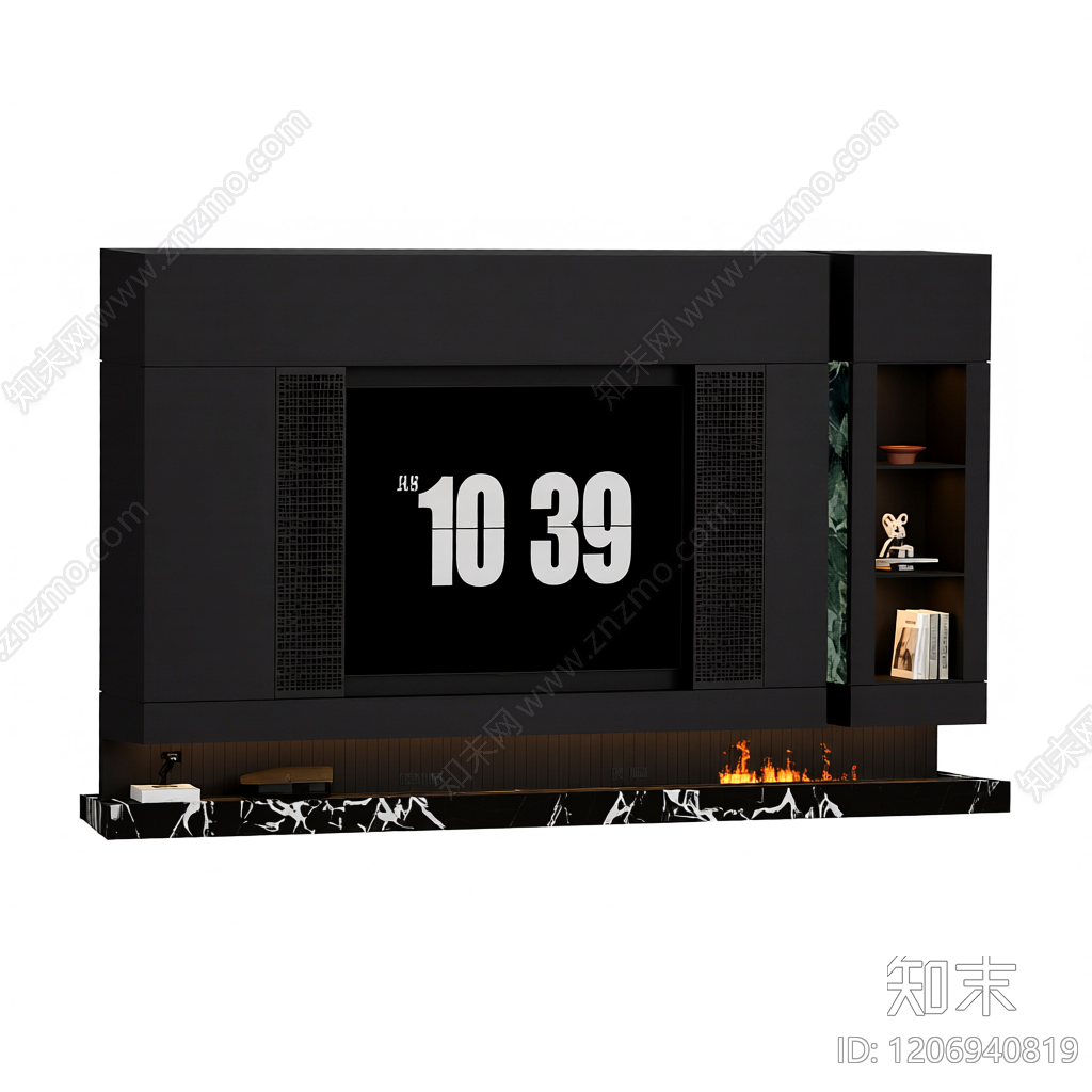 电视墙组合装饰体3D模型下载【ID:1206940819】