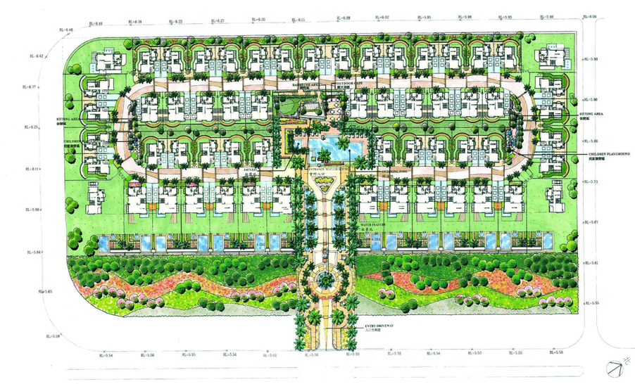 [福建]厦门雍景湾样板房庭院景观手绘文本施工图下载【ID:161014104】