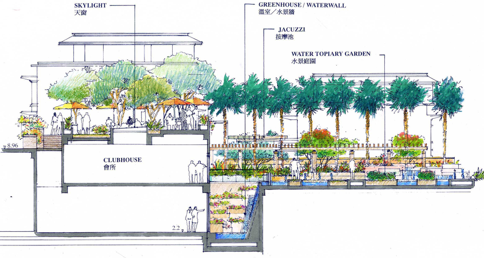 [福建]厦门雍景湾样板房庭院景观手绘文本施工图下载【ID:161014104】