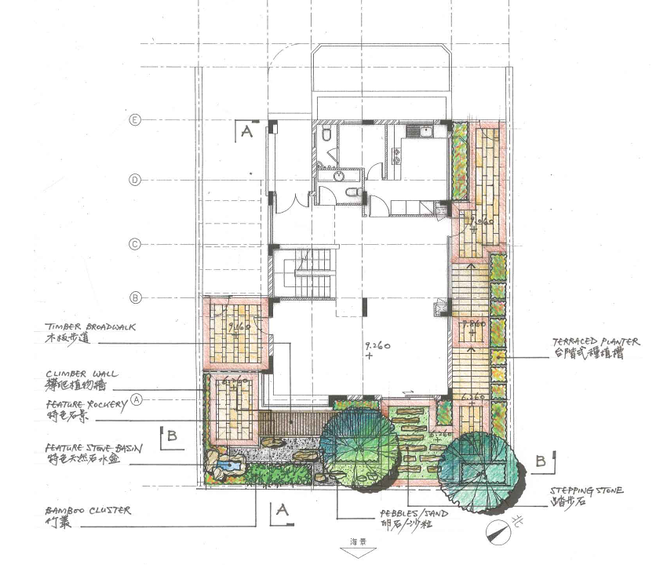 [福建]厦门雍景湾样板房庭院景观手绘文本施工图下载【ID:161014104】