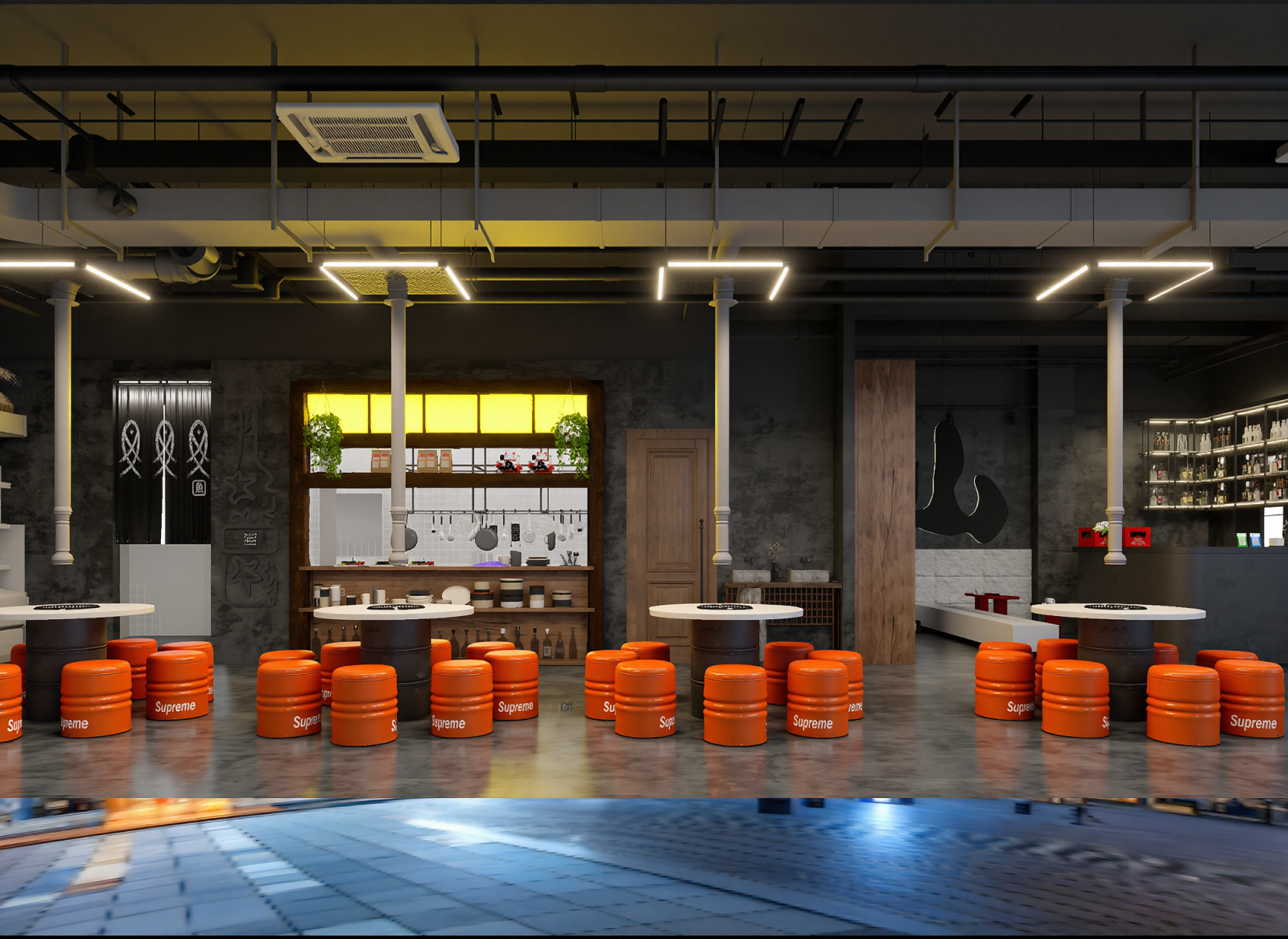 工业酒吧3D模型下载【ID:1214836568】