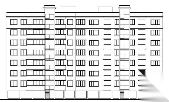 福州市杨桥路某七层住宅楼建筑施工图cad施工图下载【ID:149851124】