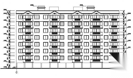 福州市杨桥路某七层住宅楼建筑施工图cad施工图下载【ID:149851124】