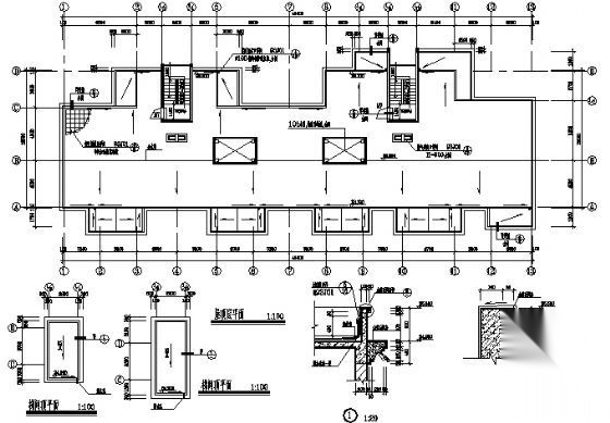 福州市杨桥路某七层住宅楼建筑施工图cad施工图下载【ID:149851124】