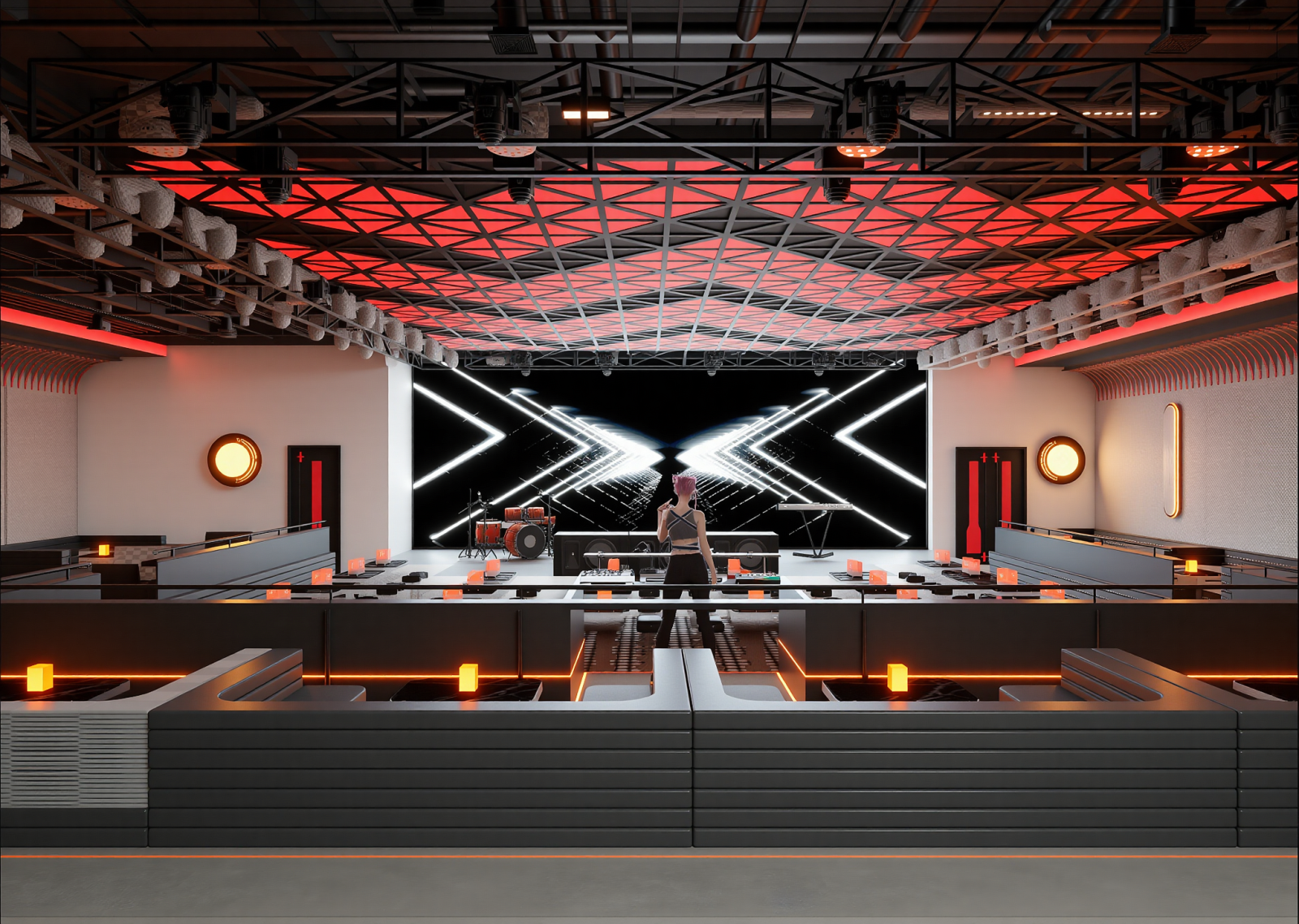 工业风酒吧舞台3D模型下载【ID:1214441716】