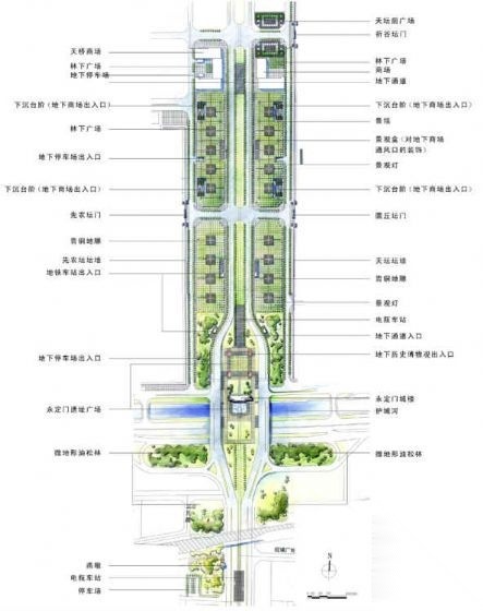 北京永定门绿地规划设计方案施工图下载【ID:161059178】