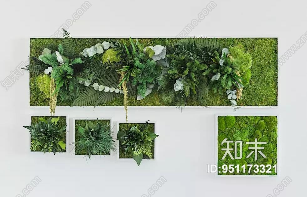 植物墙贴图下载【ID:951173321】