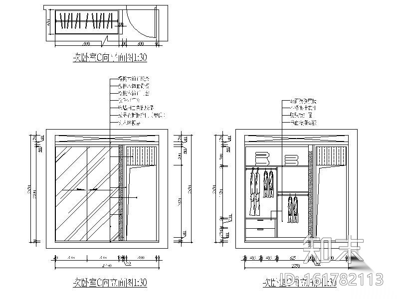 [南昌]温馨简欧三居室设计施工图cad施工图下载【ID:161782113】