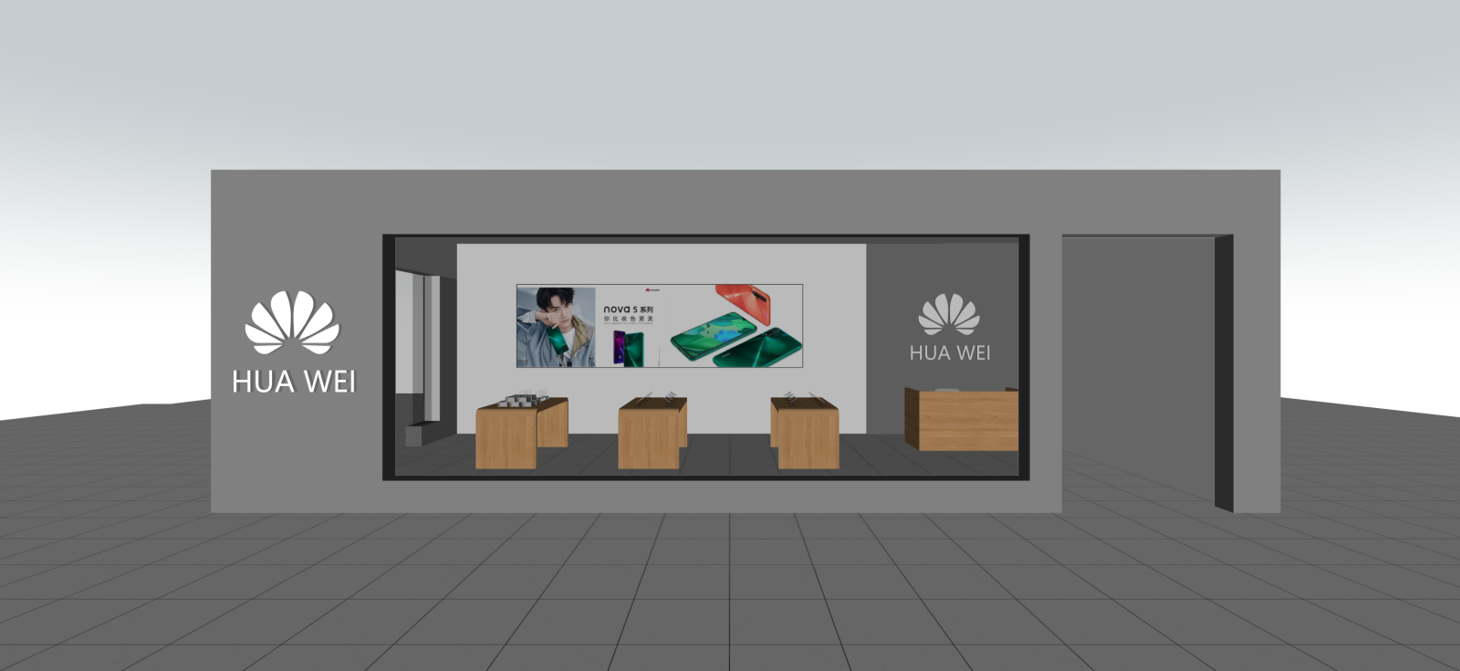 现代电子产品展台SU模型下载【ID:1222285741】