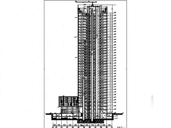 [江苏]150米现代风格知名商业建筑设计施工图（知名设计...cad施工图下载【ID:166061160】