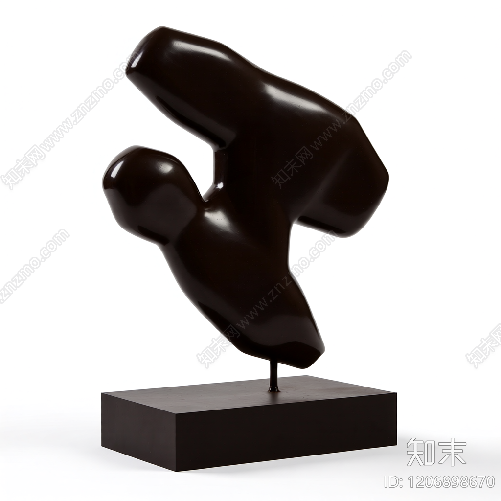 抽象雕塑装饰品3D模型下载【ID:1206898670】