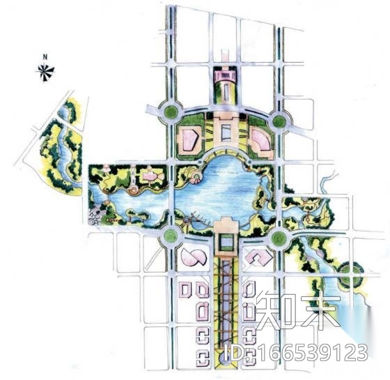 安徽合肥某文化新区景观方案cad施工图下载【ID:166539123】