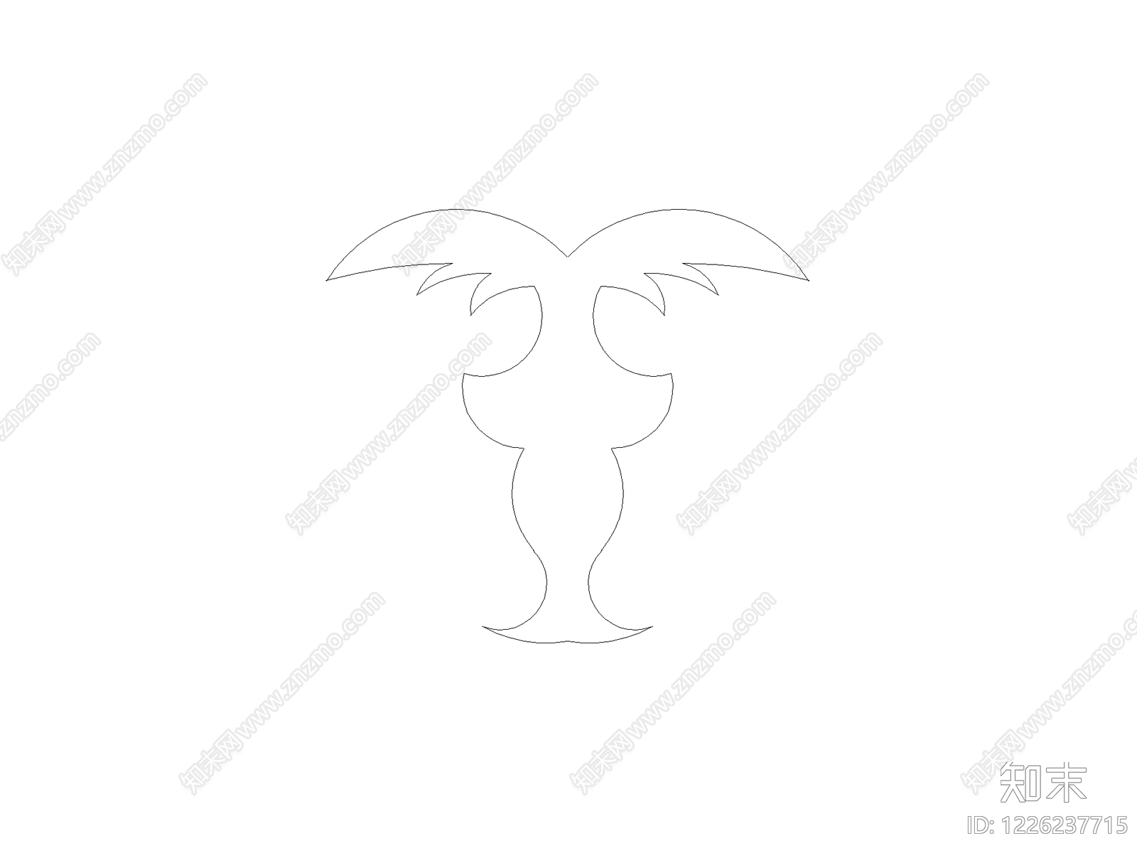 现代雕塑装饰构件CAD图纸