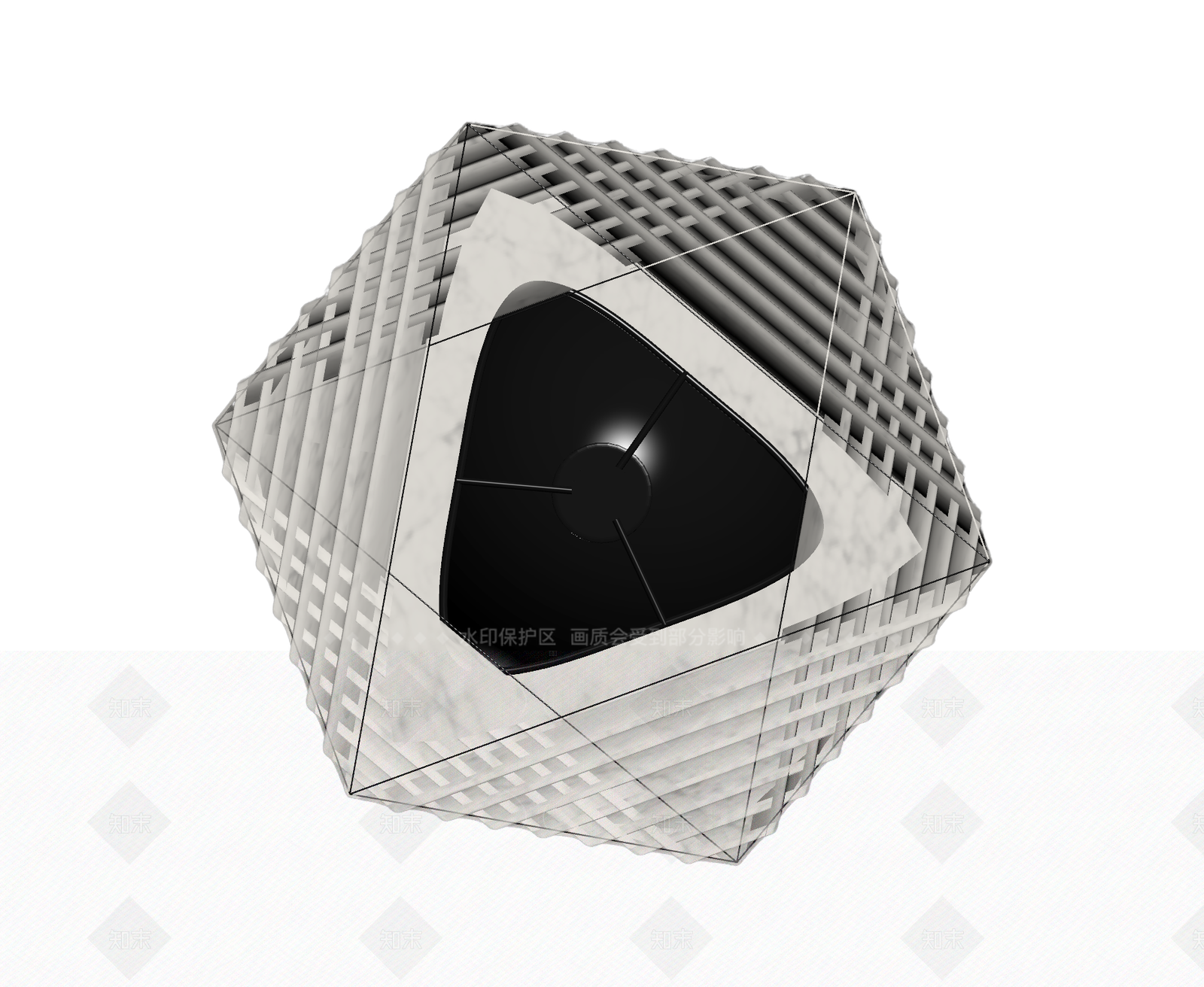 几何纹理落地灯3D模型下载【ID:1206203340】