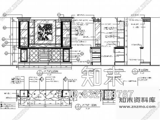 图块/节点欧式酒吧柜详图cad施工图下载【ID:832198787】