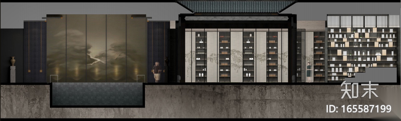 武汉武地建发玺院2000㎡售楼处JPG平面丨27Pcad施工图下载【ID:165587199】