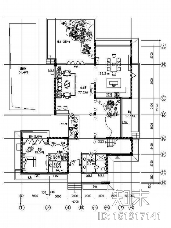 三层海南别墅设计图（含效果）cad施工图下载【ID:161917141】