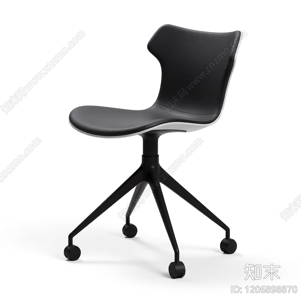 黑白办公椅3D模型下载【ID:1206898870】