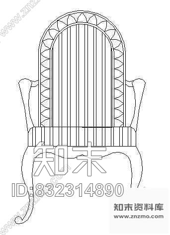 图块/节点古典座椅图块2cad施工图下载【ID:832314890】