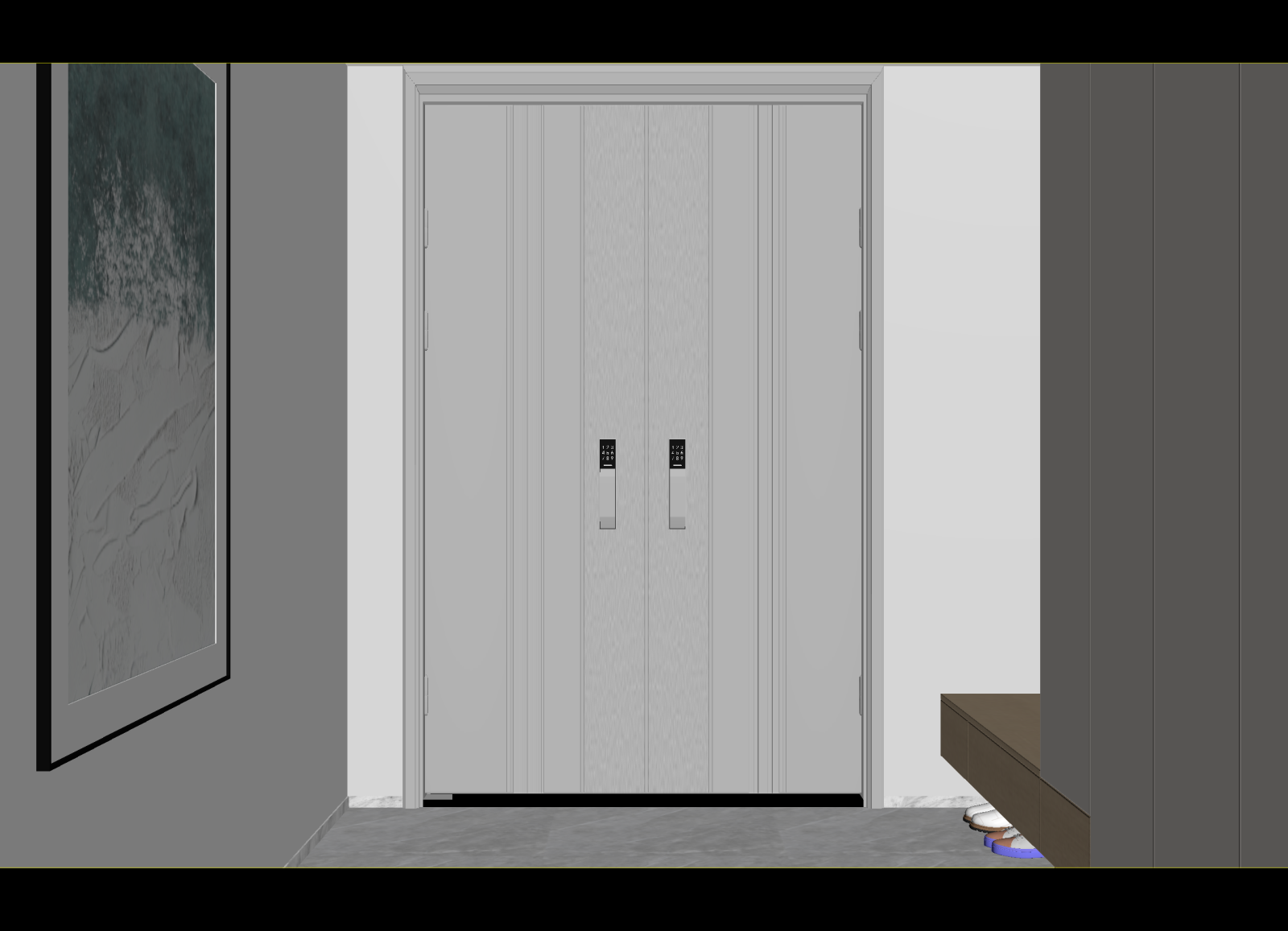 现代玄关3D模型下载【ID:1214977770】