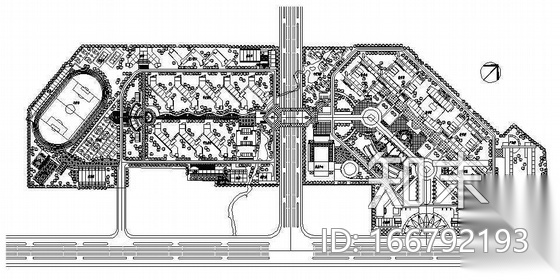 某校园景观规划设计平面图施工图下载【ID:166792193】