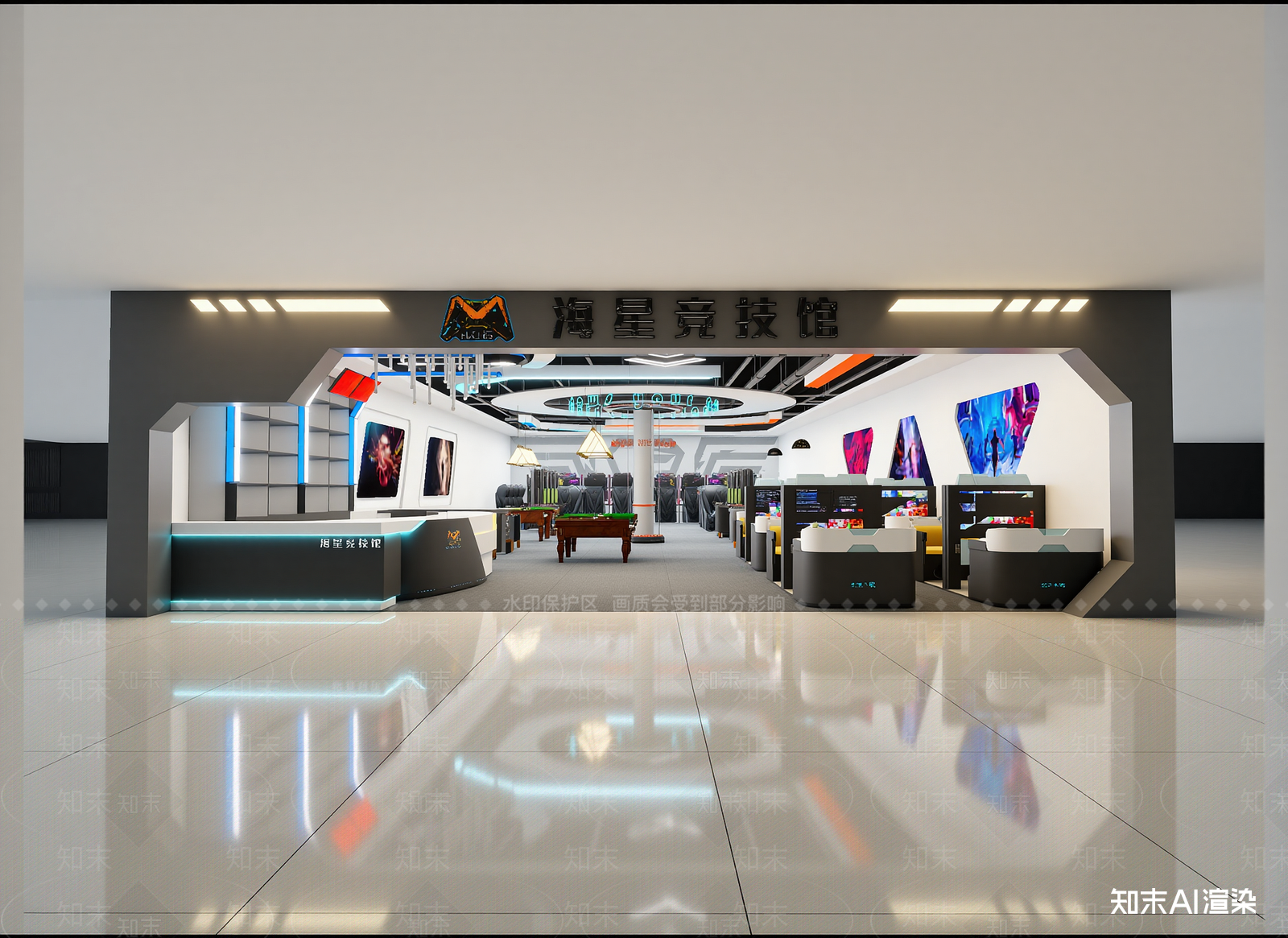 现代电竞房3D模型下载【ID:1214258617】