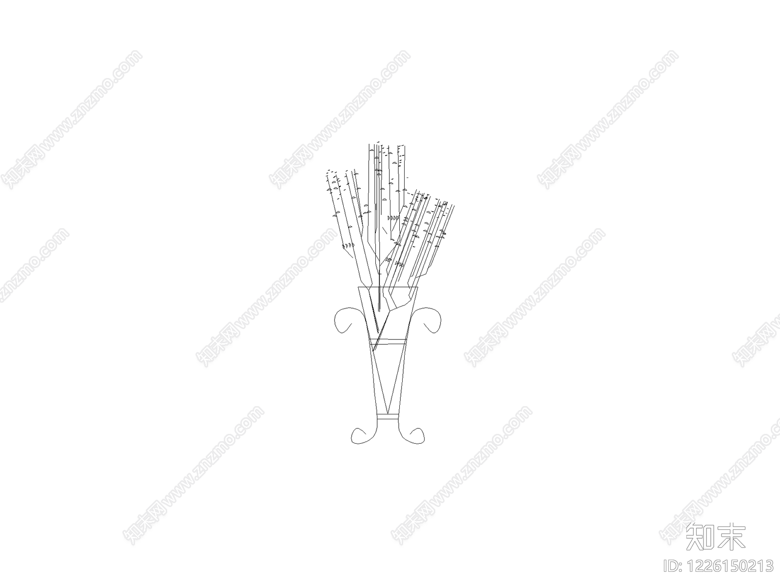 摆件cad施工图下载【ID:1226150213】