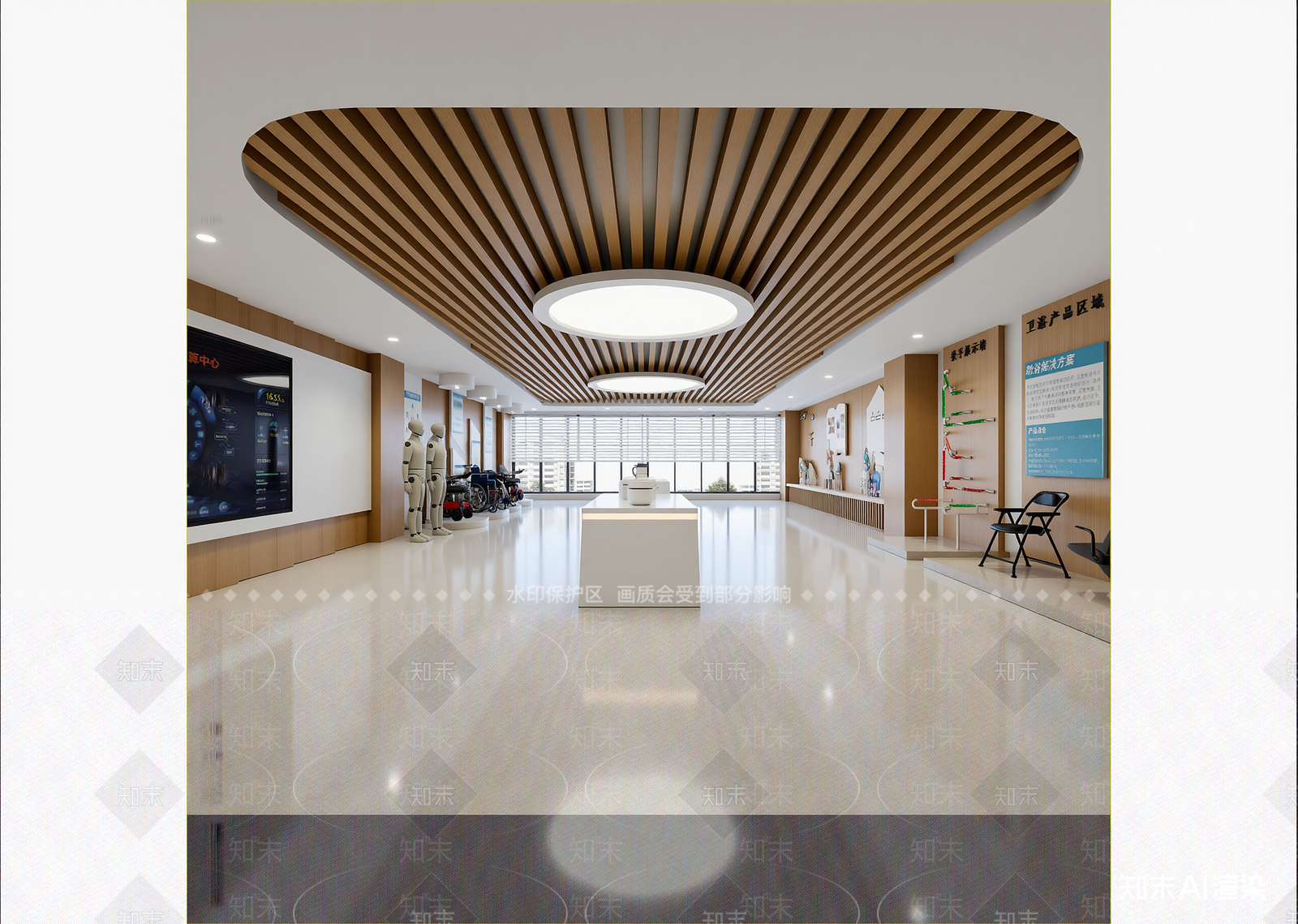日式科技展厅3D模型下载【ID:1214965908】