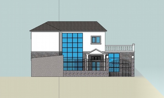 某二层农村住宅设计方案图(含渲染图)施工图下载【ID:165423104】