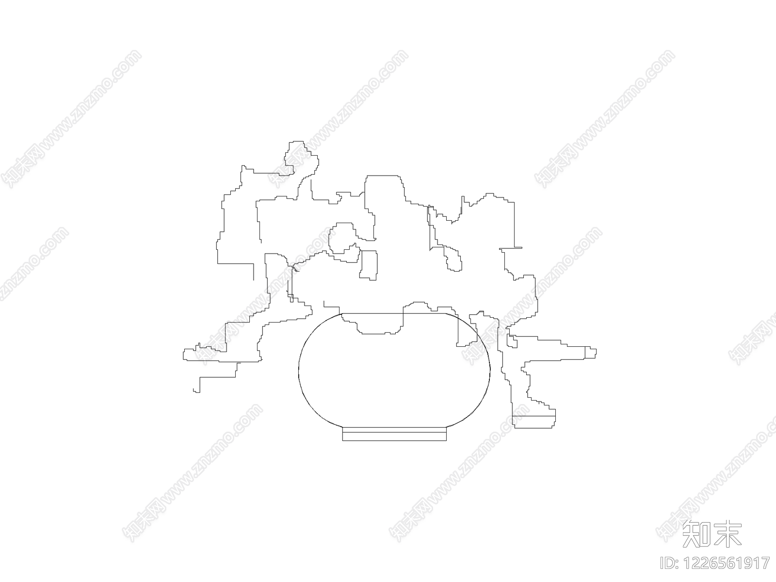 现代摆件CAD图纸