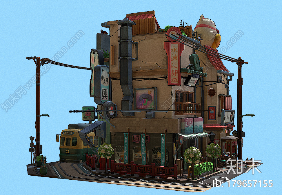 东京城市游戏场景CG模型下载【ID:179657155】