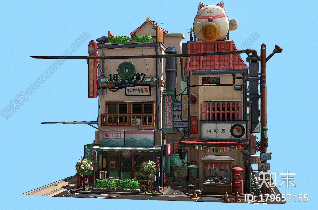 东京城市游戏场景CG模型下载【ID:179657155】