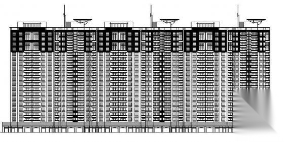 某市十三层住宅楼建筑方案图cad施工图下载【ID:149851141】