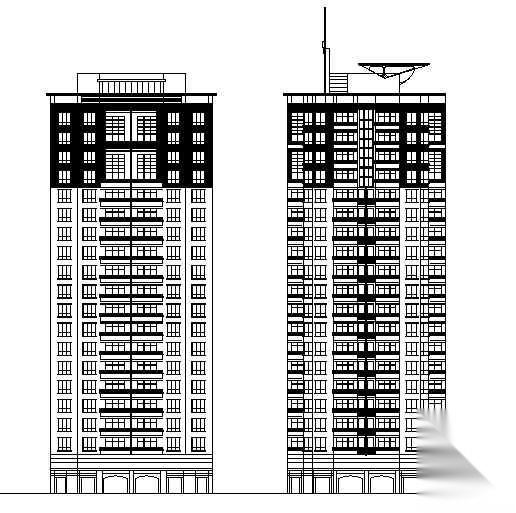 某市十三层住宅楼建筑方案图cad施工图下载【ID:149851141】