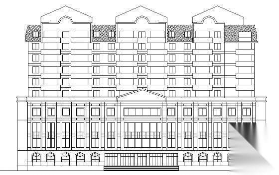 某商住楼建筑方案图cad施工图下载【ID:149852163】