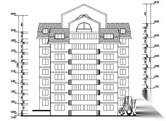 某商住楼建筑方案图cad施工图下载【ID:149852163】