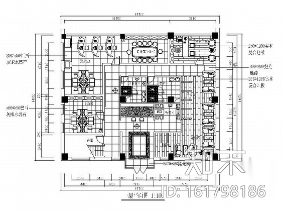 某装饰公司办公空间设计装修图（含效果）cad施工图下载【ID:161798186】