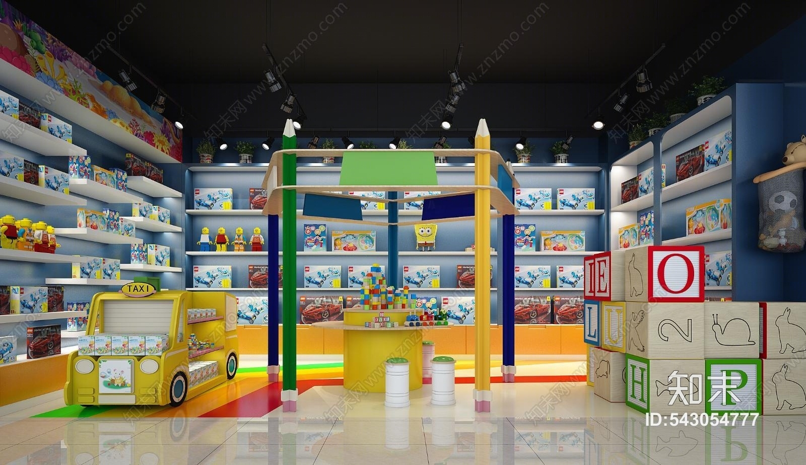 现代童趣当家玩具店3D模型下载【ID:543054777】