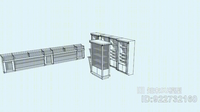 商店柜台SU模型下载【ID:922732160】