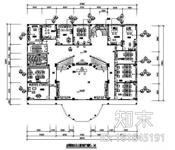 办公楼装修方案图cad施工图下载【ID:161845191】